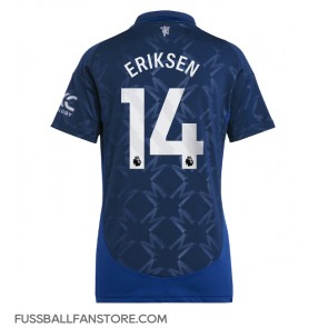 Manchester United Christian Eriksen #14 Replik Auswärtstrikot Damen 2024-25 Kurzarm